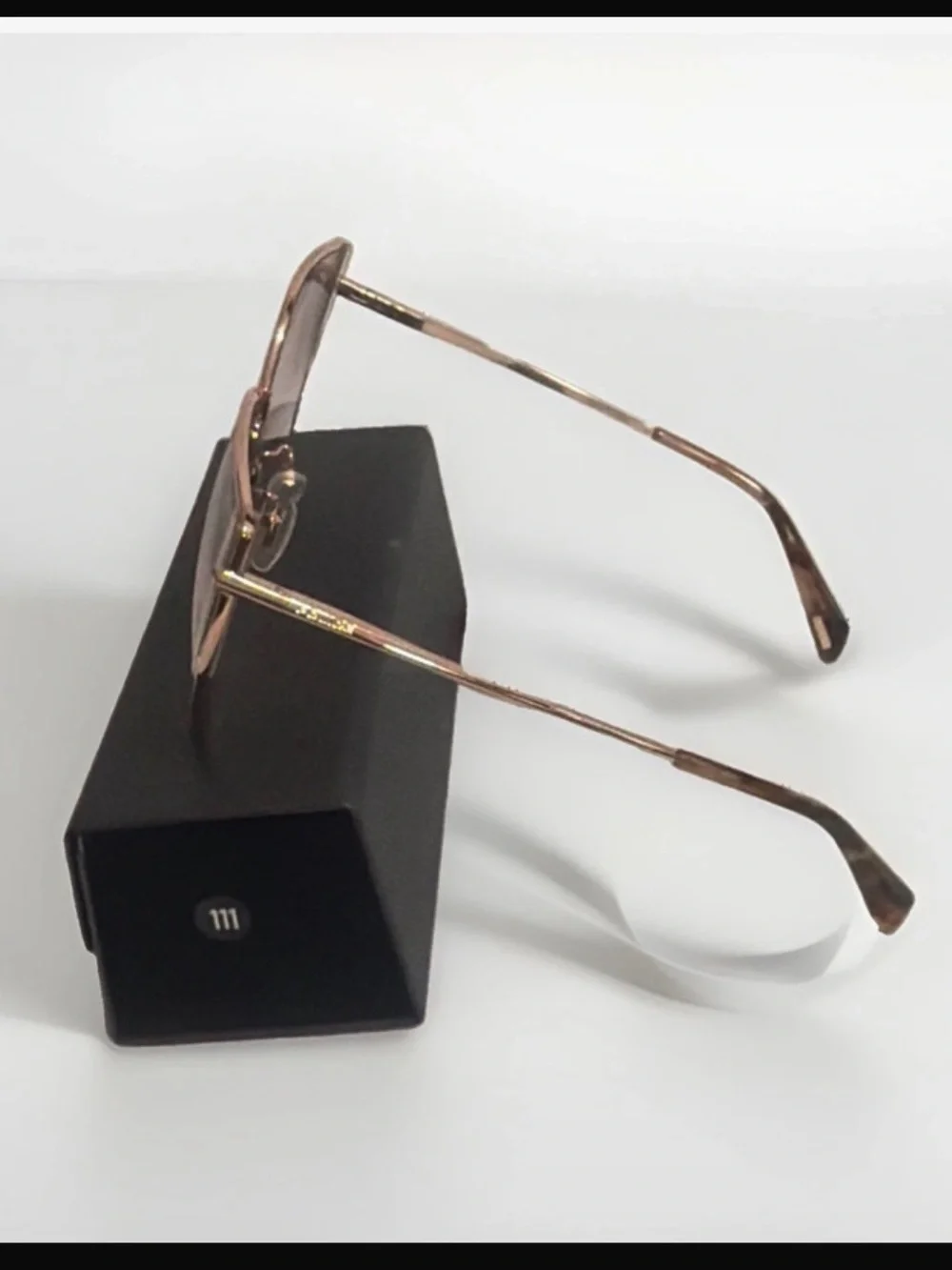 Police Gold Frame Sunglasses with Brown Gradient Lenses
